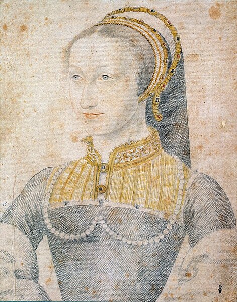 Portrait of Jeanne d'Albret by an artist of the School of Francois Clouet, 2nd quarter of the 16th century