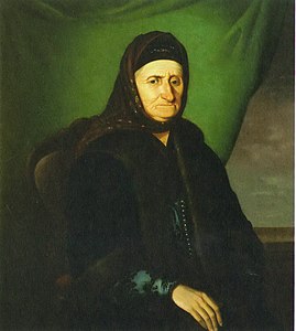 Portret Jelene Petrović, znamenite Srpkinje 19. veka i supruge vožda Karađorđa. Slika je delo Uroša Kneževića nastalo 1850. godine.