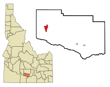 Jerome County Idaho Incorporated and Unincorporated areas Jerome Highlighted.svg