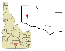 Obszary Jerome County Idaho Incorporated i Unincorporated Jerome Highlighted.svg