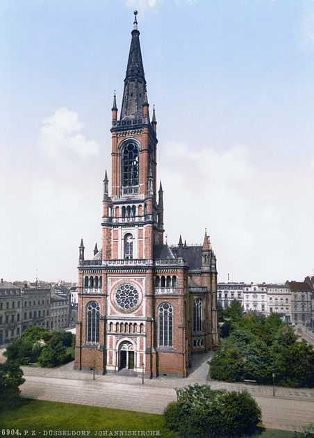 صورة:Johanniskirche Duesseldorf 1900.jpg