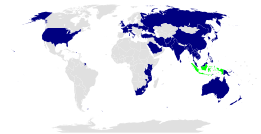 Map of international trips made by Joko Widodo as President as of December 2023:
.mw-parser-output .legend{page-break-inside:avoid;break-inside:avoid-column}.mw-parser-output .legend-color{display:inline-block;min-width:1.25em;height:1.25em;line-height:1.25;margin:1px 0;text-align:center;border:1px solid black;background-color:transparent;color:black}.mw-parser-output .legend-text{}
Visited
Indonesia Jokowi Foreign Visits Updated.svg