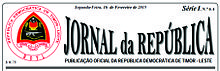 Masthead dari Jornal da República