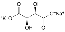 Skeletal formula of potassium sodium tartrate