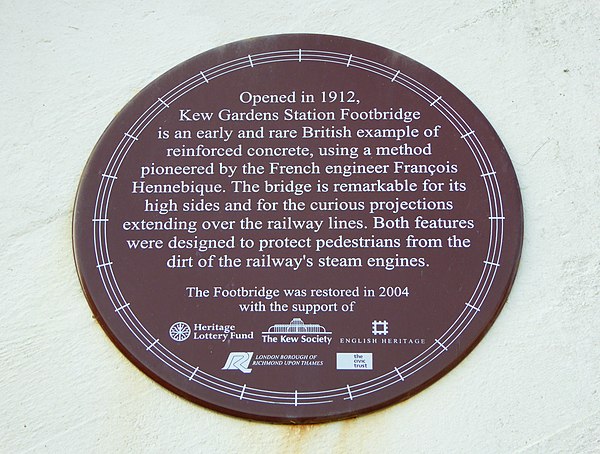 Heritage sign on the footbridge