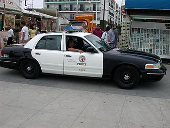 The famous "black and white" LAPD po...
