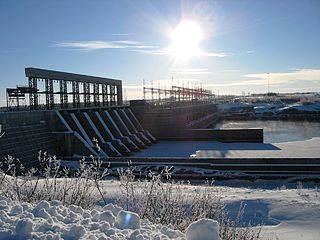 La Grande-1 generating station Dam in Baie-James, Quebec