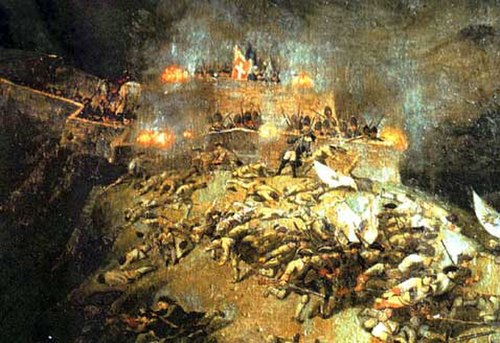 The battle of Assietta during the War of the Austrian Succession 1747