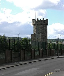 Last remaining tower of Derry Jail, Bishop Street Without, 2007 Last tower of Derry Jail SMC.jpg