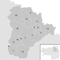Poloha obce Mürzzuschlag (okres) v okrese Mürzzuschlag (klikacia mapa)