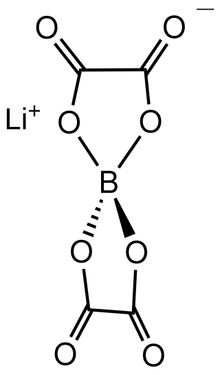 <span class="mw-page-title-main">Lithium bis(oxalate)borate</span> Chemical compound