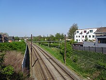 Près de Haren en 2019 Caténaire de 1949.