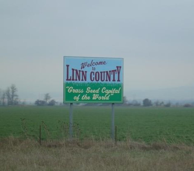 Sign welcoming visitors to the county