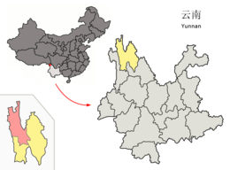 Contea di Dêqên – Mappa