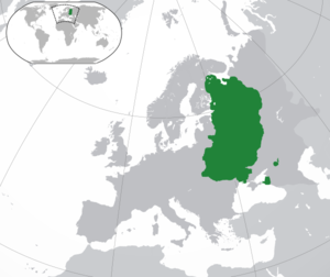 Карта Кіеўскай Русі пасля смерці Яраслава ў 1054 г.