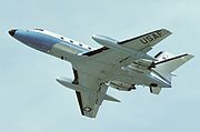 US Air Force VC-140, from below, 1979
