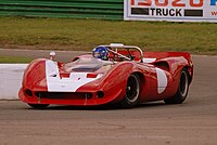 A Lola T70 Spyder sports car, on test at Mallory Park, October 2007 Lola T70 Spyder Mallory Park.JPG