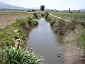 Drainage channel of the wetland / Canal de drenaje de la laguna