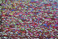 (42) Ohne Titel (Große Landschaft in Rot), Öl auf Leinwand, 150 x 200 cm, 2011.