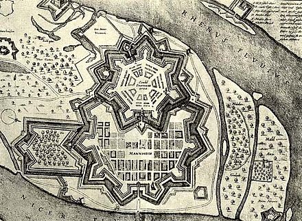 Historischer Grundriss von Mannheim 1620