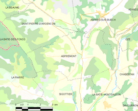 Mapa obce Aspremont