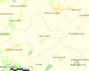 Poziția localității Saint-Lupien