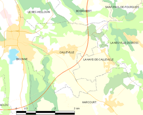 Poziția localității Calleville