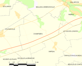 Mapa obce Champseru
