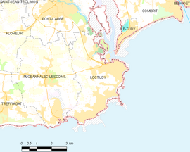 Mapa obce Loctudy