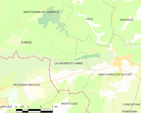 Poziția localității La Cadière-et-Cambo