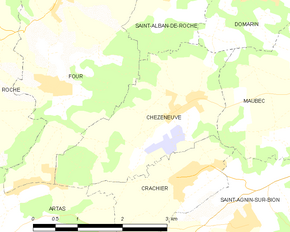 Poziția localității Chèzeneuve