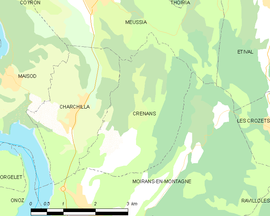 Mapa obce Crenans