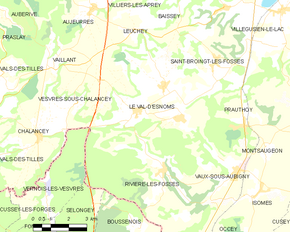 Poziția localității Le Val-d'Esnoms