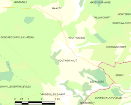 Mapa obce Vouthon-Haut
