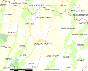 Poziția localității Castelnau-Magnoac