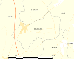 Poziția localității Doucelles