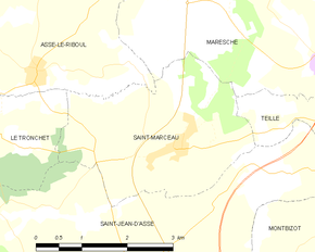 Poziția localității Saint-Marceau