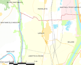 Mapa obce Lapalud
