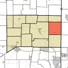 Mapa que destaca el municipio de Springfield, condado de Franklin, Indiana.svg