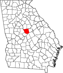 Harta e Jones County në Georgia