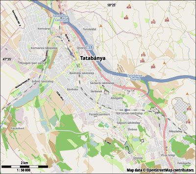 Pozíciós térkép Tatabánya