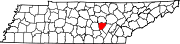 Map of Tennessee highlighting Van Buren County.svg