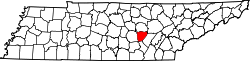 Map of Tennessee highlighting Van Buren County.svg