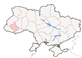इव्हानो-फ्रांकिव्ह्स्क ओब्लास्तचे युक्रेन देशाच्या नकाशातील स्थान