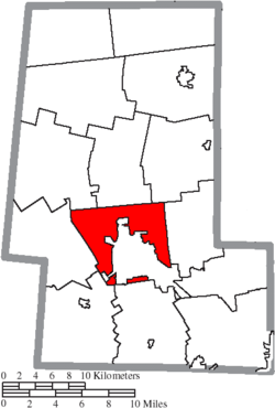 Map of Union County Ohio Highlighting Paris Township.png