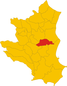 Map of comune of Rocca di Neto (province of Crotone, region Calabria, Italy).svg
