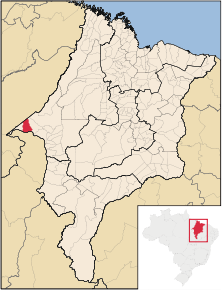 Kart over Vila Nova dos Martírios