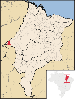 Localização de Vila Nova dos Martírios no Maranhão