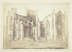 Photograph of Melrose Abbey in 1844, by Henry Fox Talbot