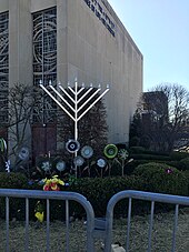 Tree of Life - Or L'Simcha Congregation Memorials outside the Tree of Life, Pittsburgh.jpg